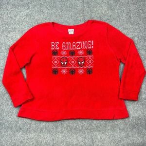 Spiderman Sweater Womens 3X Red Christmas Cozy Plush Knit Holiday Embroidered‎